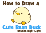 How to Draw a Cute Chibi / Kawaii Cartoon Duck Easy Step by Step Drawing Tutorial