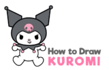 How to Draw Kuromi from My Melody and Hello Kitty Easy Step by Step Drawing Tutorial for Kids